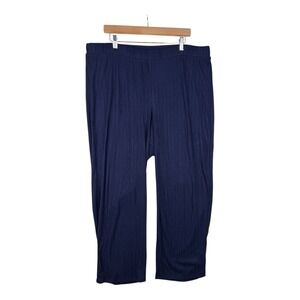 New Gap Body Close Knit Elastic Waist Pull On Pants size XXL Blue‎